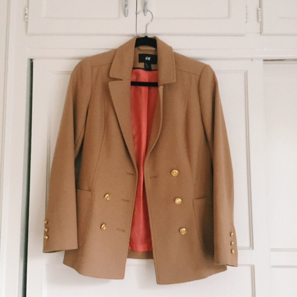 H&M Double Breasted Camel Coat